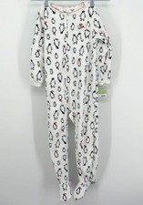 Carters Baby Penguin Print Fleece Zip-Up Footed Pajamas Size 4 NWT 30