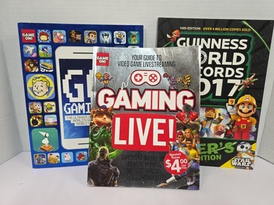 Lot Of 3 Gaming Books Game On Go Gaming Gaming Live Guinness Gamers Edition