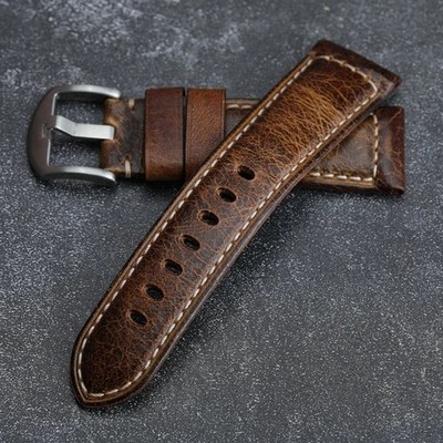 Leder Uhrenarmband Vintage Ölwachsleder Uhrband Ersatzband 18 26 mm Lederarmband