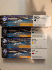 GENUINE HP 972X Black  972A M/Y/C Color Cartridges SEALED Boxes