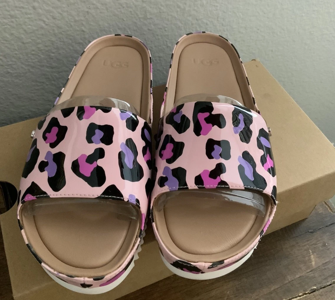 UGG sandalo donna Jane stampa leopardata slide taglia 5