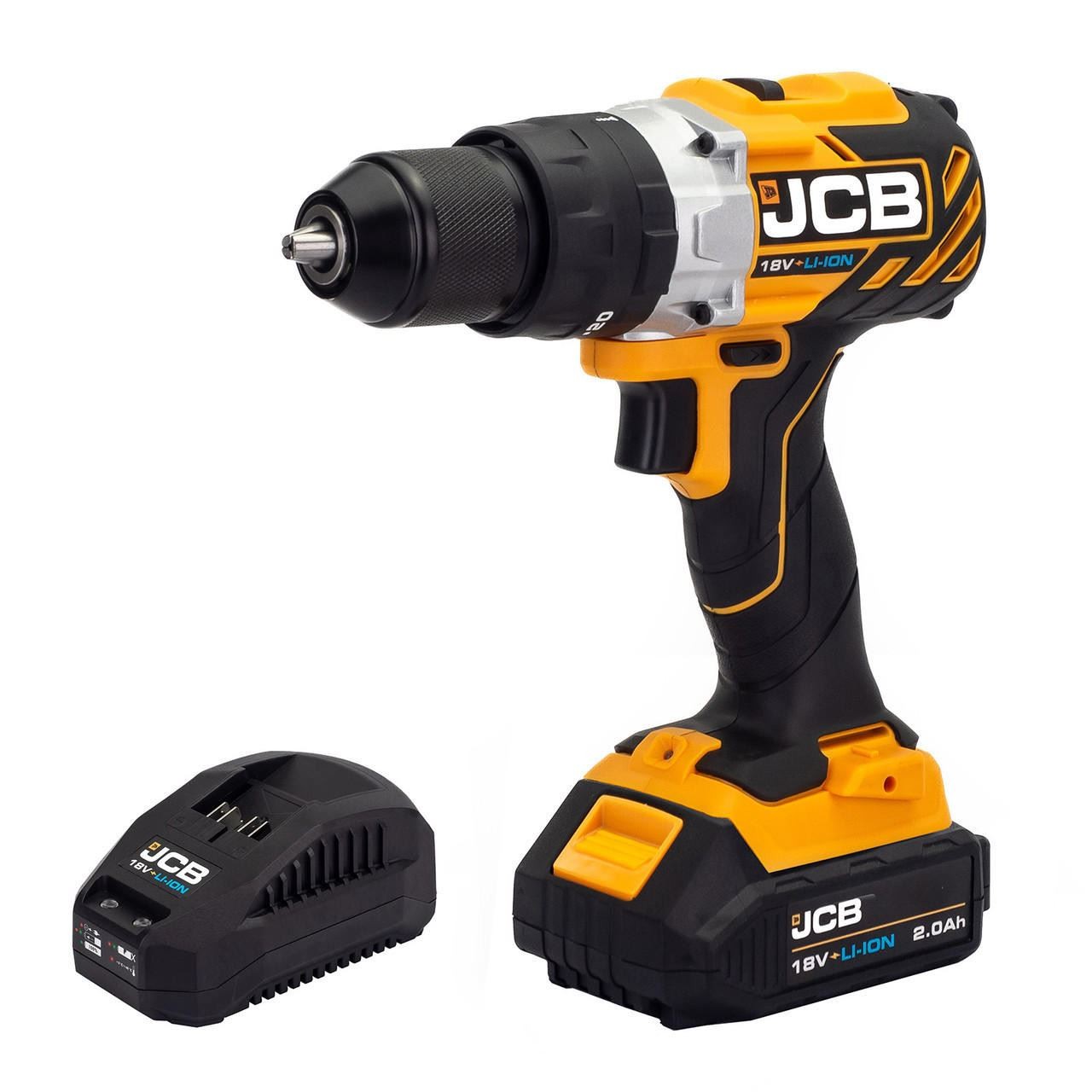 JCB 18V 65Nm Brushless, Variable Speed Combi Drill with 2.0Ah Li-ion Battery - Image 3