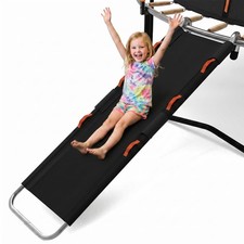 Gardenature Trampoline Slide Universal Trampoline Ladder with Handles for Tod...