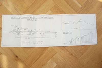 1967 Maidstone East Station Southern Region Railway Track Map Diagram