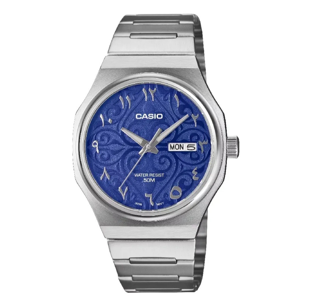 Casio MTP-E735AR-2A2V NEW 2026 Arabic Dial Blue Stainless Steel Men's Watch