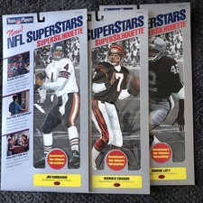 NFL Super Silhouette Big Heads Lot Of 3 Ronnie Lott Jim Harbaugh Boomer Esiason 