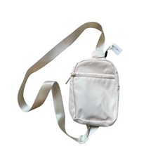 Sling Bag Cream NEW Adjustable 9"x6" Zippered Pockets Travel Crossbody