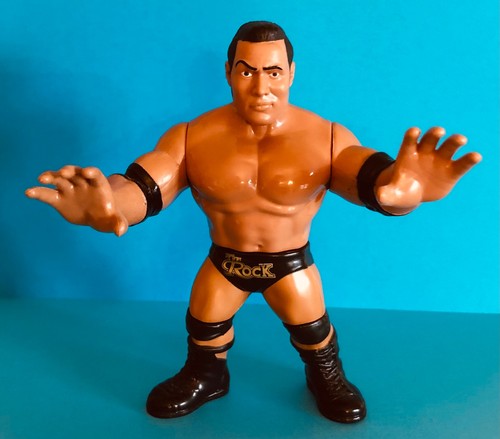 THE ROCK nice RETRO wwf hasbro style WWE wrestling...