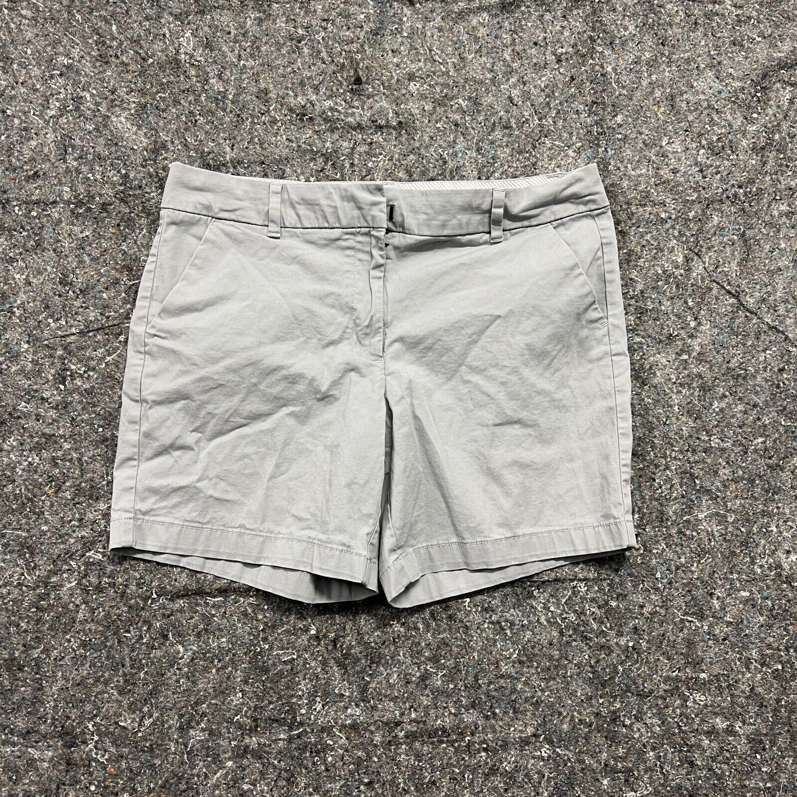 Tommy Hilfiger Womens Grey Summer Shorts with Pockets Zipper and Belt Loops