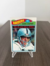 1977 Topps Dave Casper #380 Rookie RC AFC All-Pro Raiders HOF Football Card. rookie card picture