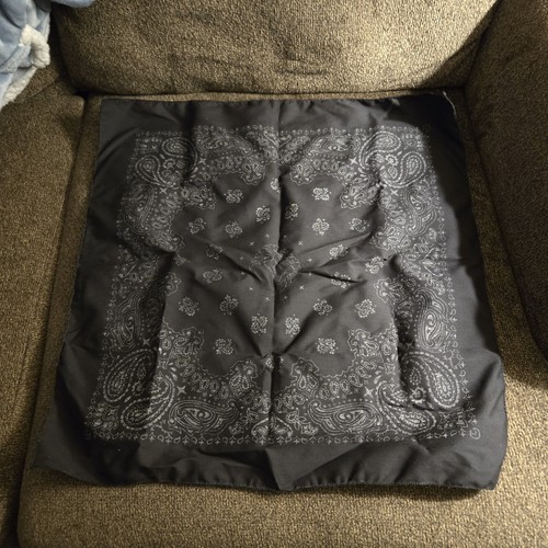 Harley Davidson Motorcycles Miller High Life Bandana Negro Blanco Paisley 21" - Imagen 3 de 5