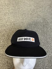Nike Hat Cap Snap Back Boys 4-7 Adjustable Black JUST DO IT Box Logo Twill