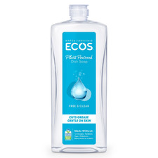 ECOS Hypoallergenic Liquid Dish Soap, Free Clear, 25 Fluid Ounce 3 pack