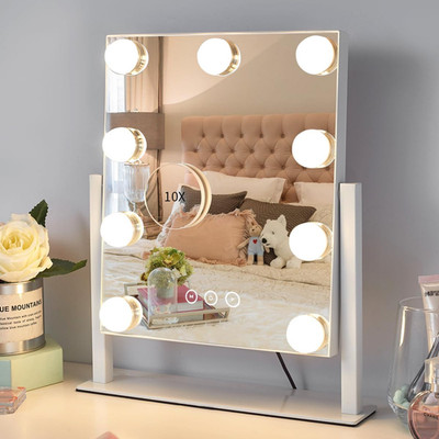 Kotdning Vanity Mirror with Lights,Lighted Vanity Mirror with 9 Dimmable Bulbs f
