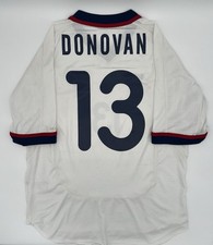 USMNT 2000/2001 Home Donovan #13 Authentic Nike Jersey S Men White