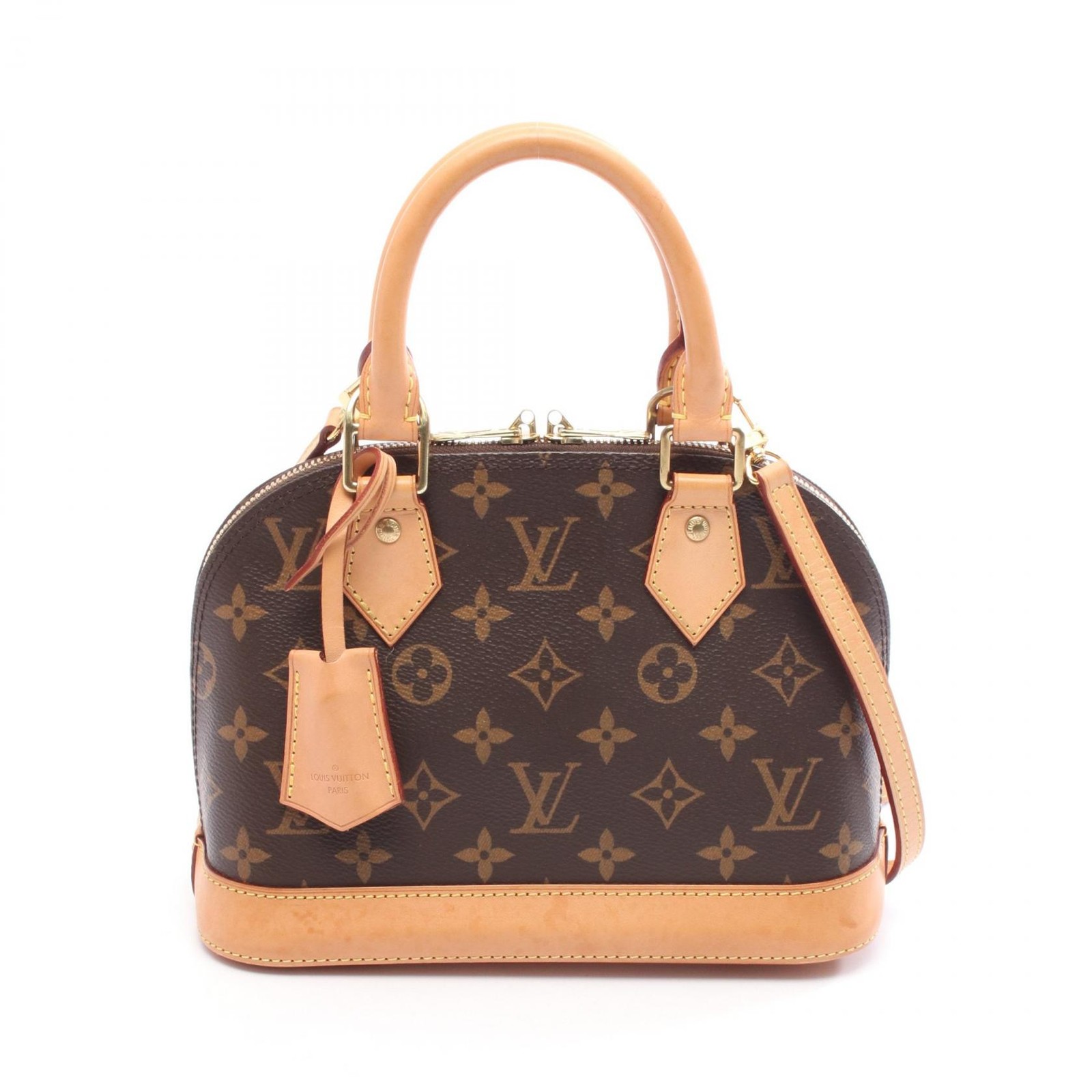 LOUIS VUITTON Alma BB crossbody Handbag M53152 Monogram leather Brown Used Women