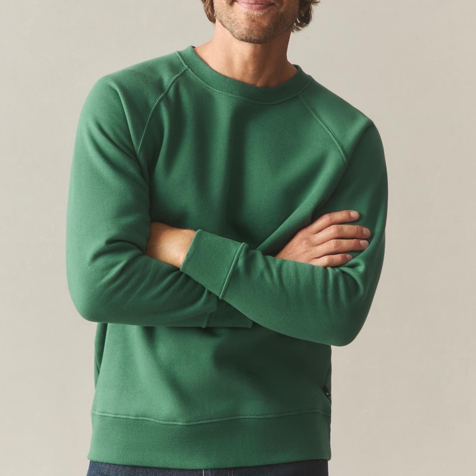 American Giant Midweight Sweatshirt Mens XL Hunter Green Cotton Fleece Lined