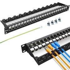 24Port Patch Panel Cat6 Keystone Patch Panel EC Listed RJ45 Patch Panel Netw...