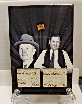 Pieces of the Past Roaring 20s Johnny Torrio & Bugs Moran Hand Written Relic R55