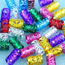 100X Hair braid cuff Dreadlock Beads Hair Clips Cuff aluminum Ring Jewelry