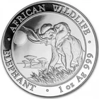 2016 100 Schillings Somalia African Wildlife Elephant 1 oz Brilliant Silver Coin