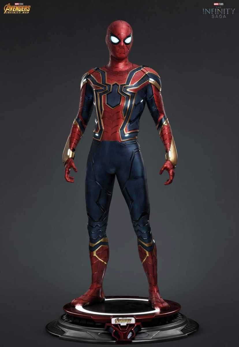 QUEEN STUDIOS Marvel Infinity Saga Spider-Man Iron Spider 1:1 Life