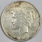 1923 P 90% Silver Peace Dollar