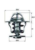 Mahle Thermostat KüHlmittel TX 13 87D FüR Opel Audi 80 100 VW B1 C1 C4 Seat T5 2