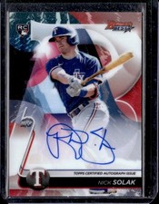 2020 Bowman's Best #B20-NS Nick Solak Best of 2020 Autographs