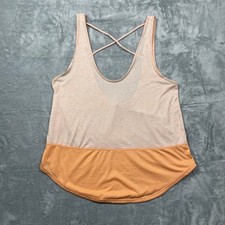 Prana Women's Tank Top Crisscross Back Peach Heather Athletic Size Small