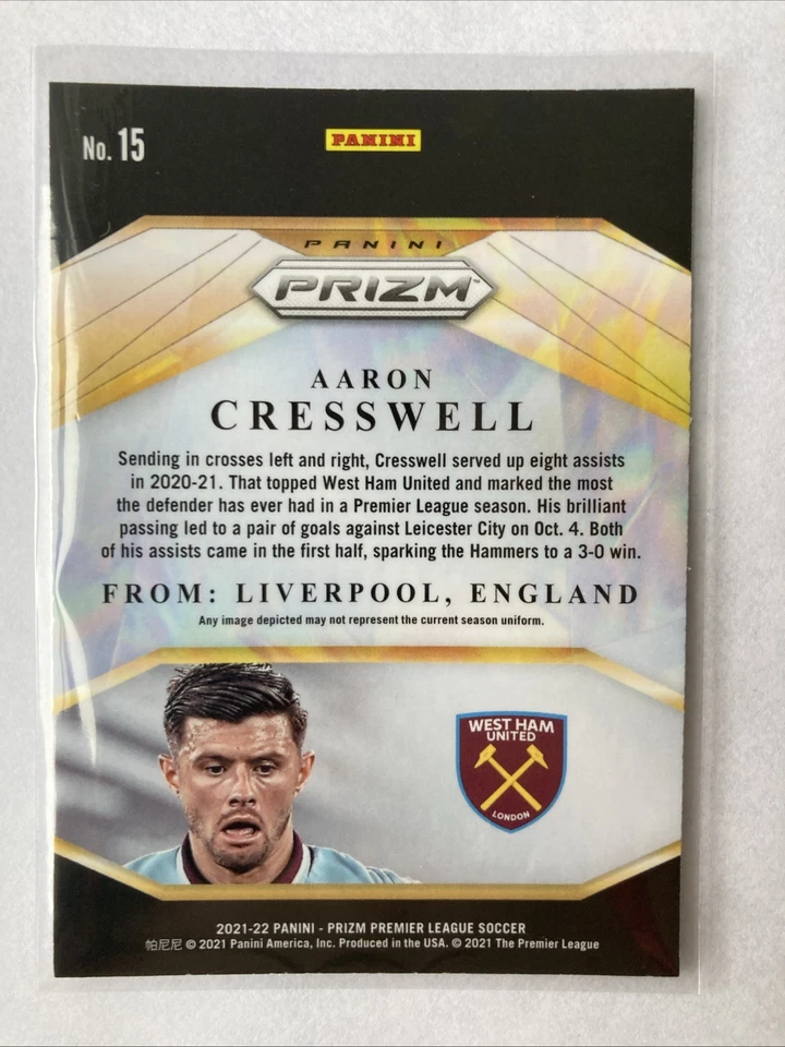 2021-22 Panini Prizm Aaron Cresswell Brilliance  - Image 2 of 2