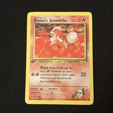 Pokémon TCG Blaine's Growlithe Gym Heroes 62/132 Regular 1st Edition Common on eBay