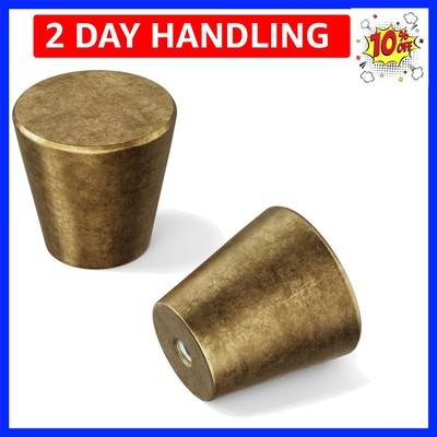 10 Pack Antique Brass Cabinet Knobs Drawer Knobs Vintage Small Drawer Pulls R...