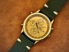 Vintage Seiko World Timer 5T52-6A29 Quartz Alarm GMT Gold Tone 37.7mm 1988