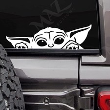 Peeking Baby On Board Vinyl Decal - Removable Waterproof Sticker for Laptop, Wat
