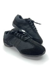 Skazz S36M Dance Sneakers Black Suede Mesh Split Sole 25CM