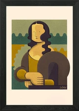 Abstract Mona Lisa Framed Wall Art Poster Canvas Print Picture