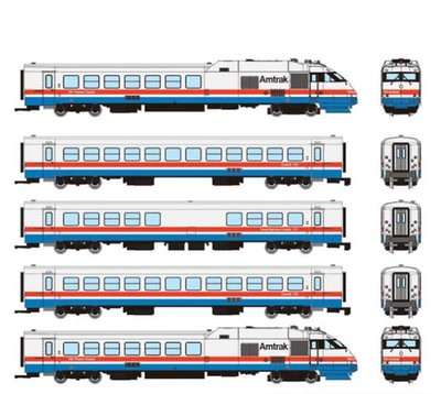 HO RTL Turboliner (DC/DCC/Sound): 5-Car Set #3: Phase III Early