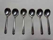 WM Rogers A1 Plus Oneida versilbert Form: Margate Suppenlöffel 6 Stk. 1938