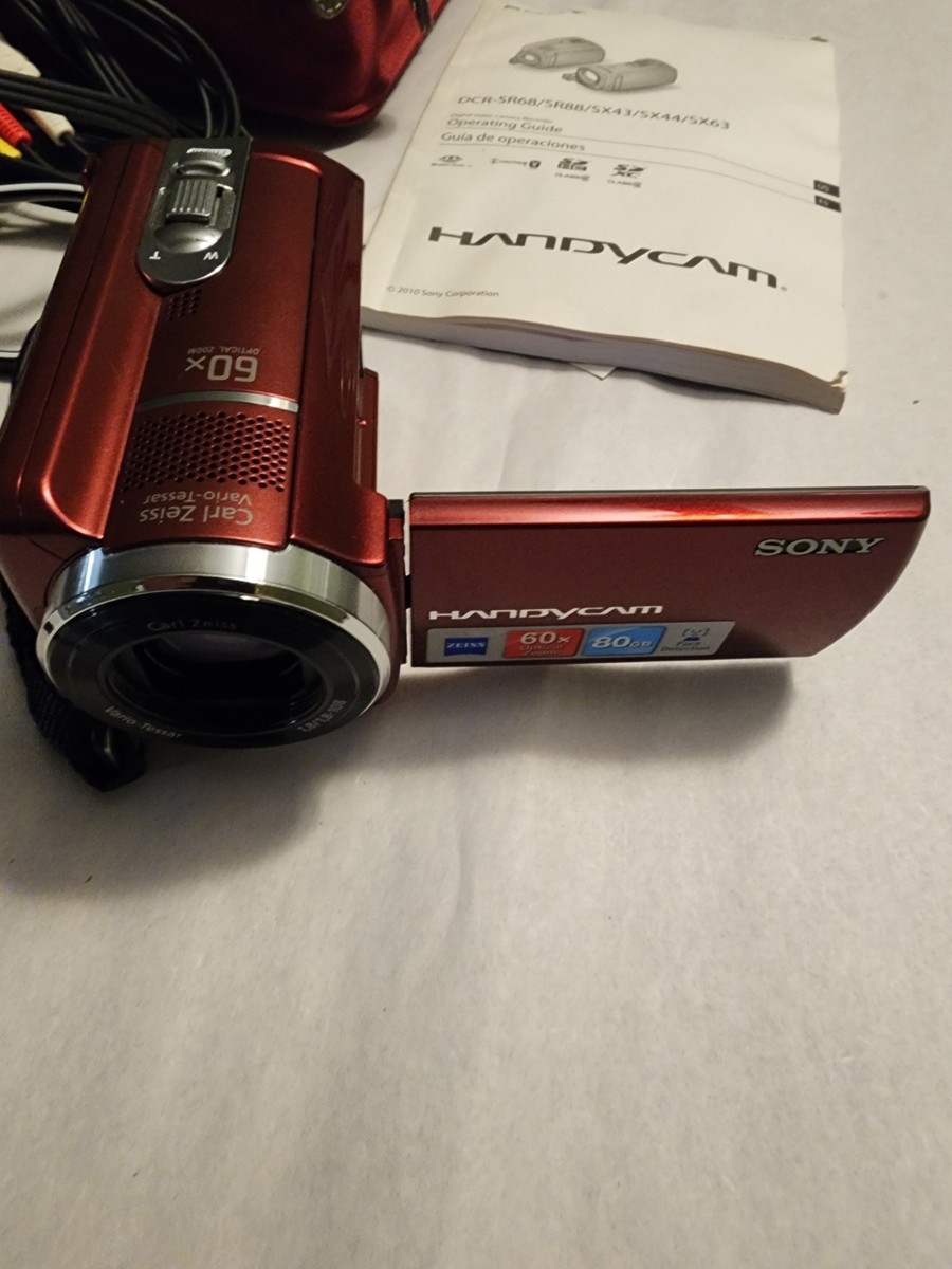 Sony DCR-SR68/R 80 GB Camcorder - Red for sale online | eBay