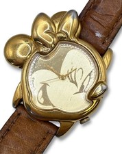 Vintage 90s Disney Lorus Minnie Mouse Gold Tone Face Watch New Battery Women  s