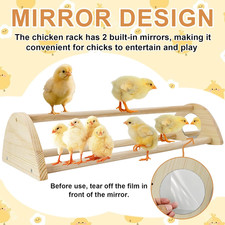 Chicken Perch with Mirror Roosting Bar for Baby Chicks Chick Jungle Gym Roost...