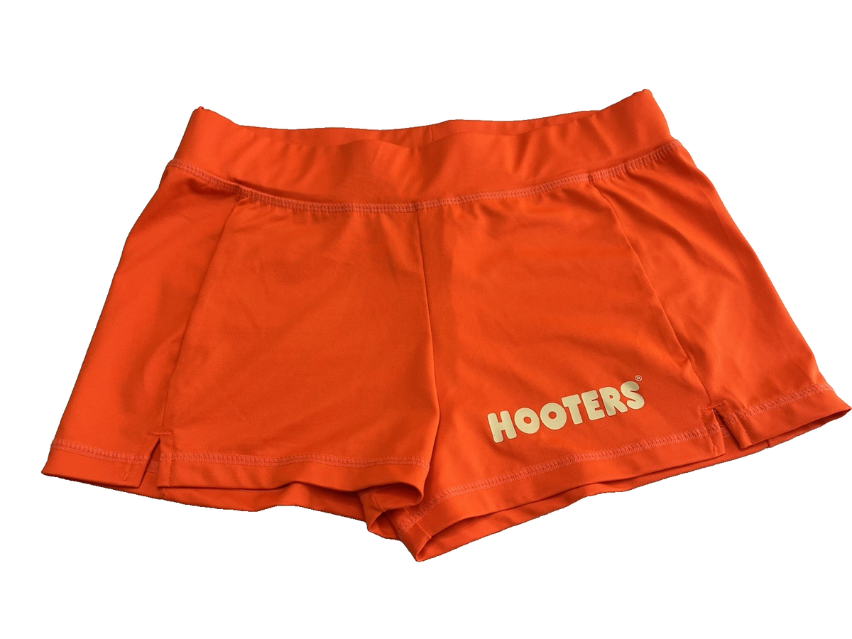 Hooters Official Uniform Shorts Women's Small Orange w/ Logo | eBay
