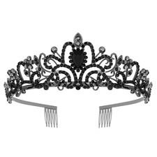 Schmoopy Tiara Crown for Women, Crystal Tiara for Bridal Prom Queen Birthday Wed