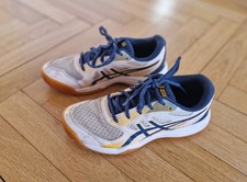 Hallenschuhe, Sportschuhe von Asics Größe 36 Upcourt 5 weiß, blau nichtfärbend