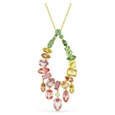 Wunderschöne Halskette Anhänger Gema mehrfarbig Damen. Swarovski