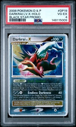 2008 POKEMON DIAMOND & PEARL BLACK STAR PROMO #DP19 DARKRAI LV.X-HOLO PSA 4