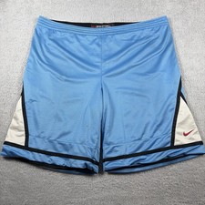VINTAGE Nike Basketball Reversible Shorts Mens XXL Blue Black Pockets Dazzle