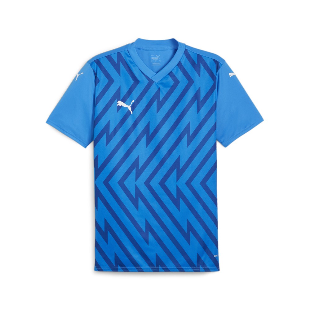 PUMA Teamglory VNeck Short Sleeve Soccer Jersey Mens Blue  70574002