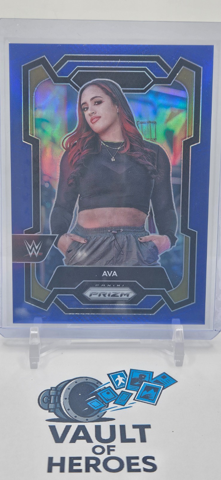 AVA (The Rock's Daughter) WWE NXT Panini Prizm Blue 184/199 #188 Yr. 2024